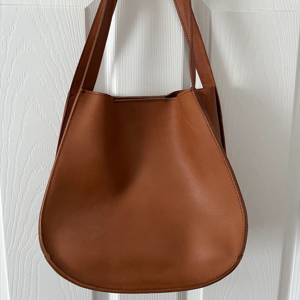 Madewell the Sydney brown leather shoulder/crossbody bag